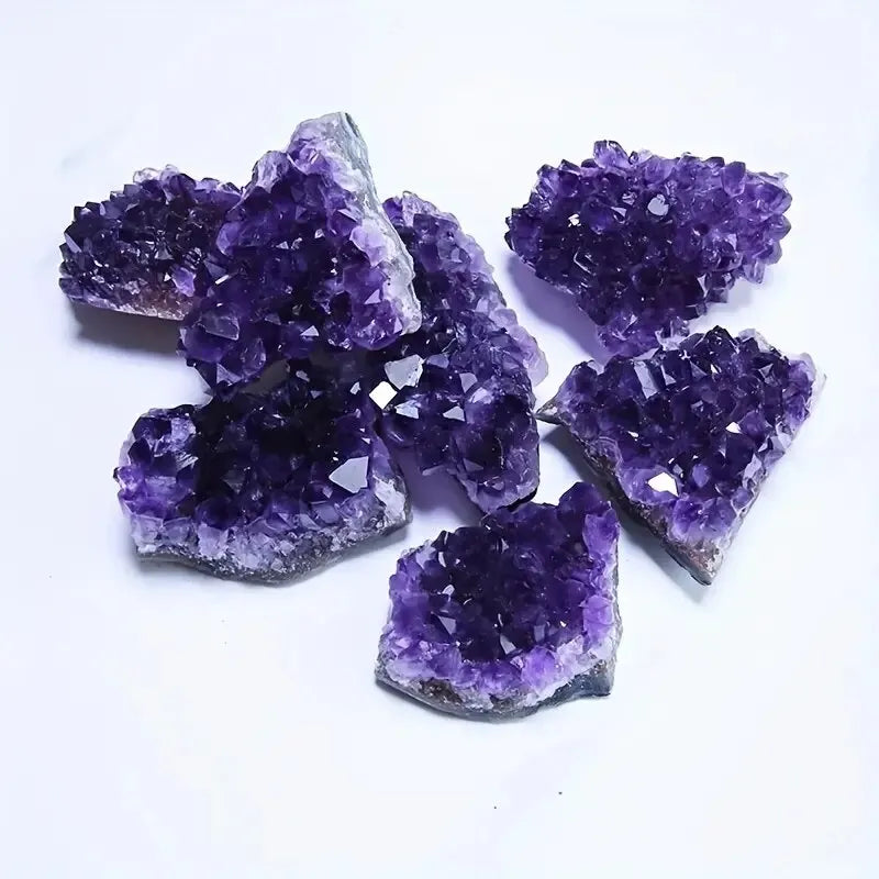 2PCS Natural Amethyst Treatment Stone -Energy Stone Healing Crystal Mysterious Energy Decoration, Decoration.