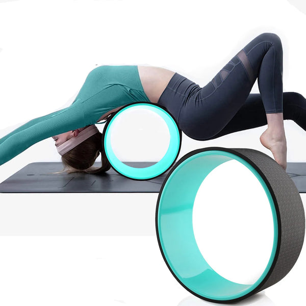 Yoga Wheel TPE Non-Slip Yoga Spine Roller Wheel circle for Back Pain Ain Relief and Improving Backbends Flexibility Training