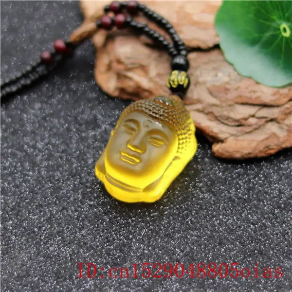 Crystal Buddha Pendant Necklace Accessories Natural Amulet Fashion Jewelry Carved Charm Real Jewelry Best Selling Holiday Gifts