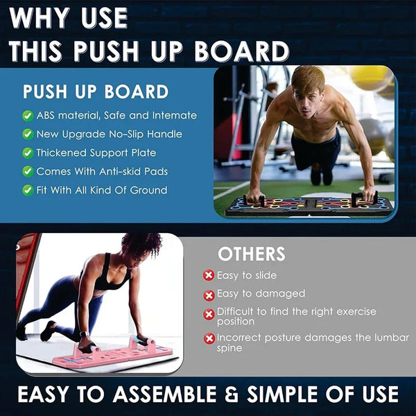 Push Up Board Portable MultiFunction Foldable Workout Equipments Push Up Bar for Home Gym Equipment Bodybuilding Fitness Sports