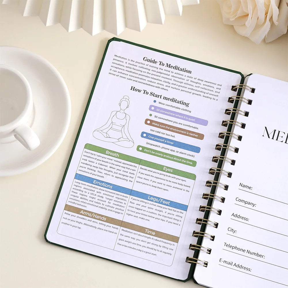 A5 Hardcover Meditation Journal - Spiritual Self-Discovery & Daily Reflection