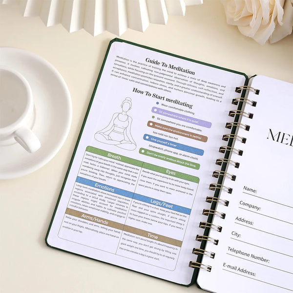 A5 Hardcover Meditation Journal - Spiritual Self-Discovery & Daily Reflection