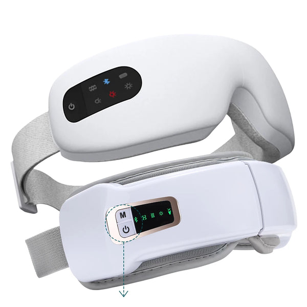 Smart Eye Massager 4 Modes Vibration Eye Care Instrument Hot Compress Bluetooth Eye Massage Relieve Fatigue Improve Sleep Shade