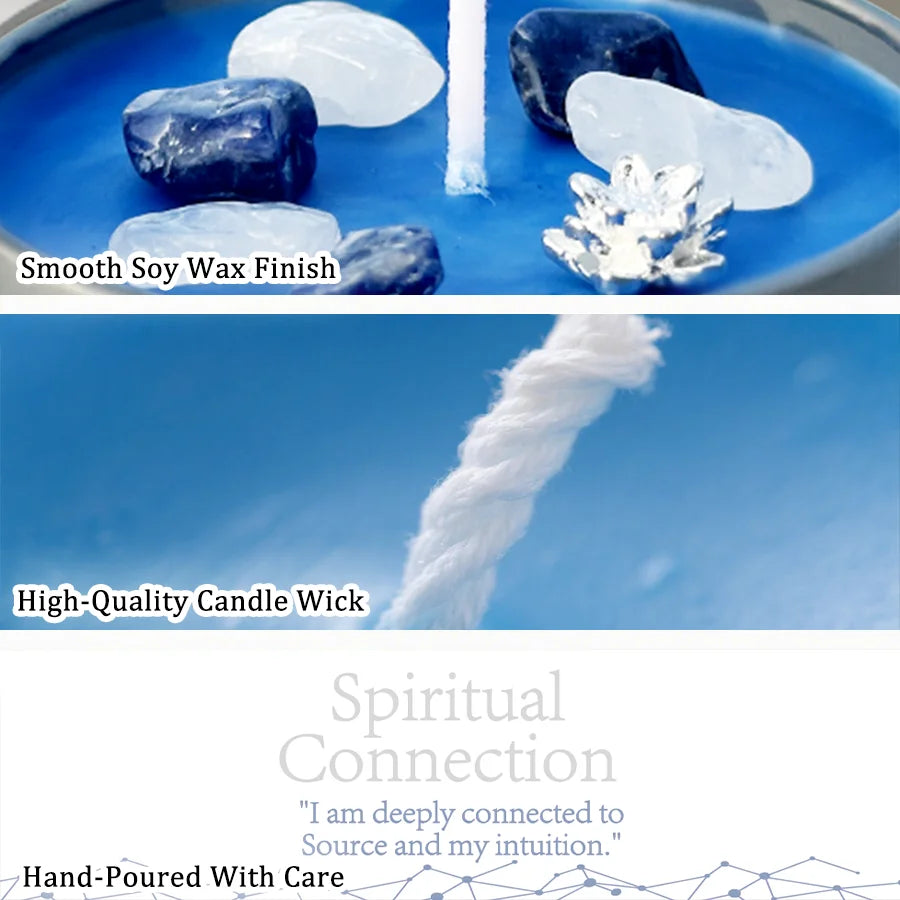 Healing Candles, Spiritual Meditation Scented Candle Women Mom, Premium Natural Fragrance Soy Wax for Relaxation Stress Relief
