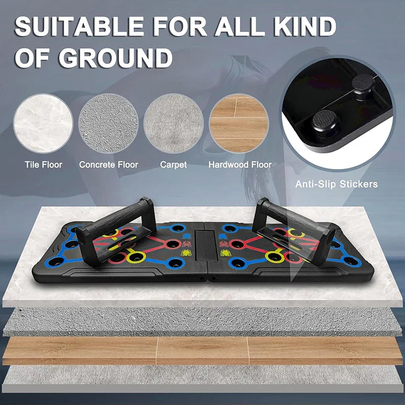 Push Up Board Portable MultiFunction Foldable Workout Equipments Push Up Bar for Home Gym Equipment Bodybuilding Fitness Sports
