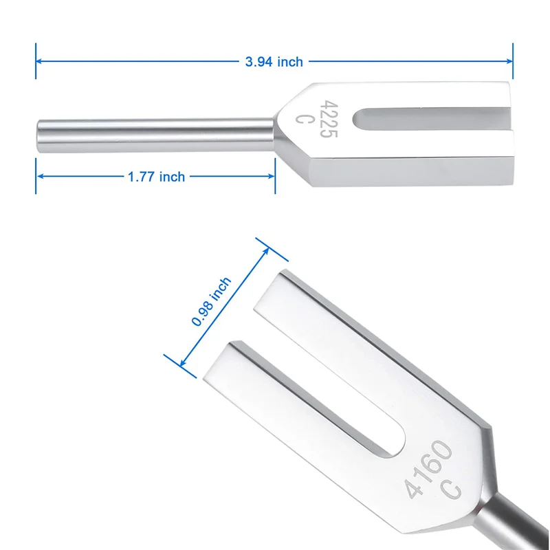 HOES-Tuning Forks Set 4096 Hz 4160 Hz 4225 Hz For Sound Healing, Musical Instrument, Sound Vibration Tools, C Durable Easy To Us