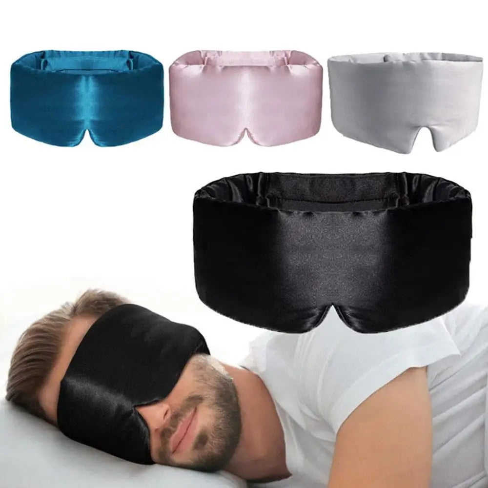 Silk Eye Mask For Sleeping Blocking Light Blindfold Portable Travel Sleep Eyes Mask Stress Relief Wrapped Head Sleep Aid