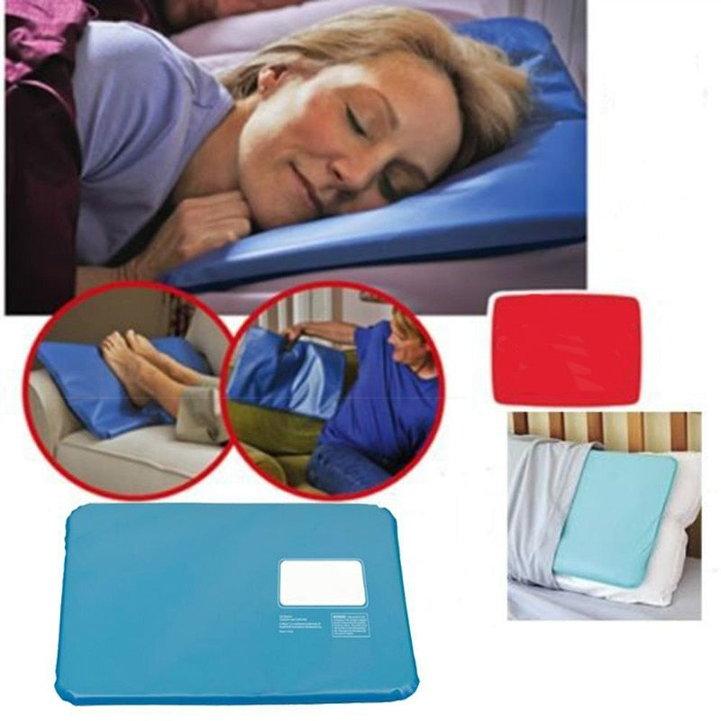 Comfortable Summer Cool Therapy Help Sleeping Aid Pad Mat Muscle Relief Cooling Gel Pillow Ice Pad Massager Water Pillows