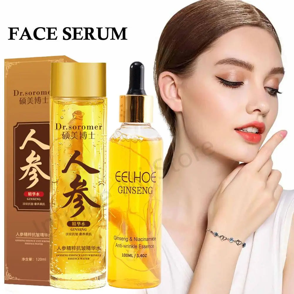 Ginseng Essence Golden Ginseng Extract Liquid Essences Hyaluronic Acid Nicotinamide Facial Essence Moisturizing Serum Skin Care