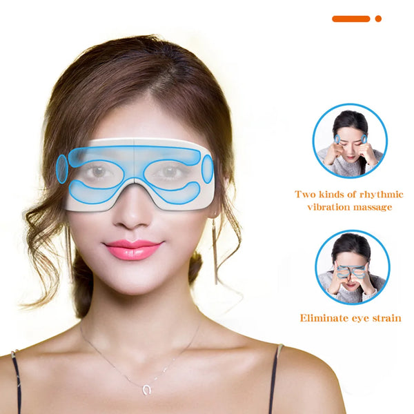 Smart Eye Massager 4 Modes Vibration Eye Care Instrument Hot Compress Bluetooth Eye Massage Relieve Fatigue Improve Sleep Shade