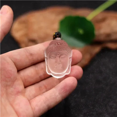 Crystal Buddha Pendant Necklace Accessories Natural Amulet Fashion Jewelry Carved Charm Real Jewelry Best Selling Holiday Gifts