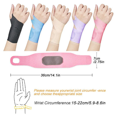 1Pcs Slim Air Wrist Support Strap Adjustable Wrist Wrap for Men Women Wrist Pain Relief, Workout Straps, Arthritis, Fitness