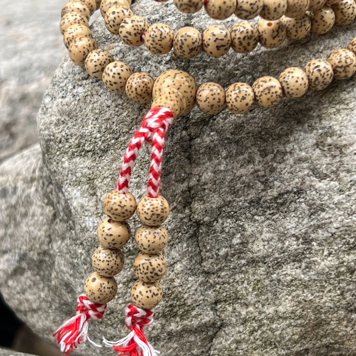 Natural Buddha Beads Prayer Mala 108 Beads 6.5mm X 6mm Bracelet Yoga Meditation Necklace for Mindfulness & Serenity