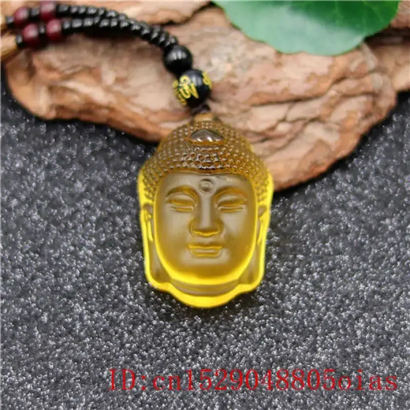 Crystal Buddha Pendant Necklace Accessories Natural Amulet Fashion Jewelry Carved Charm Real Jewelry Best Selling Holiday Gifts