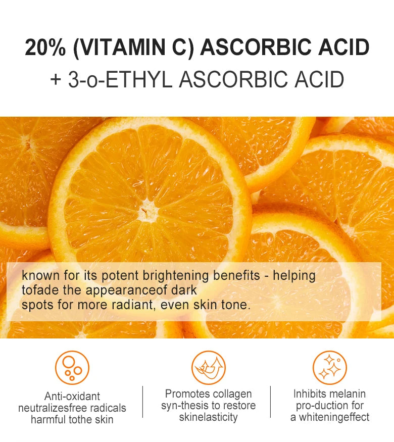 Vitamin C Face Cream Whitening Dark Spots Removal Lifting Firming Moisturizing Facial Cream Skin Care Product Beauty Health