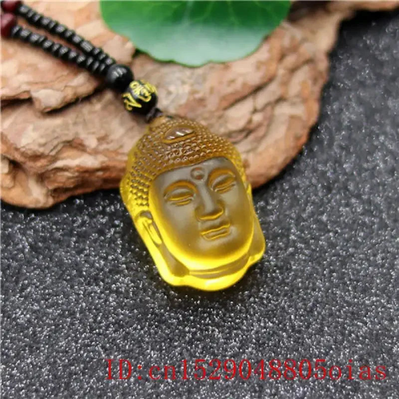 Crystal Buddha Pendant Necklace Accessories Natural Amulet Fashion Jewelry Carved Charm Real Jewelry Best Selling Holiday Gifts