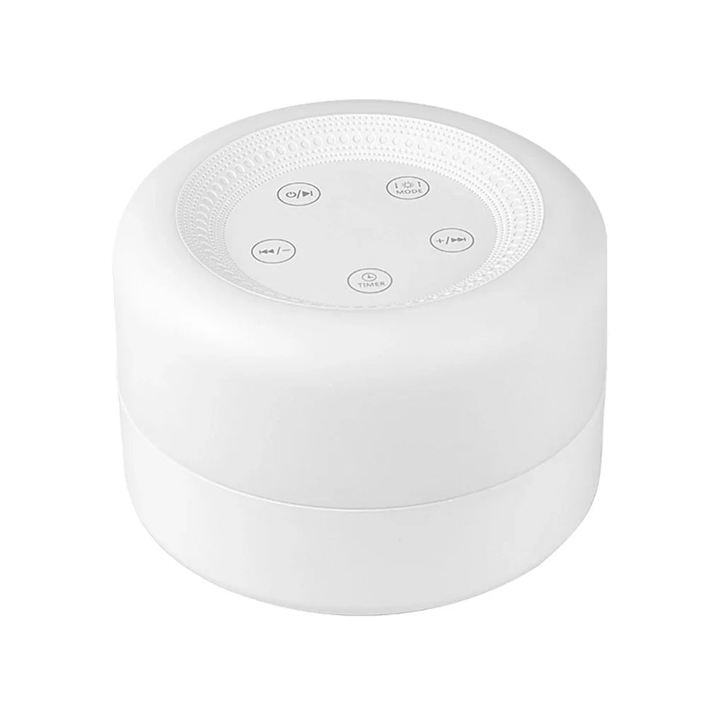 White Noise Machine with Night Light Sleeping Relaxation for Baby Portable Touch Adjustable USB Rechargeable for Home Travel