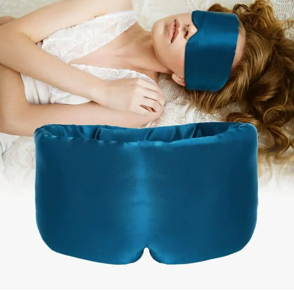 Silk Eye Mask For Sleeping Blocking Light Blindfold Portable Travel Sleep Eyes Mask Stress Relief Wrapped Head Sleep Aid