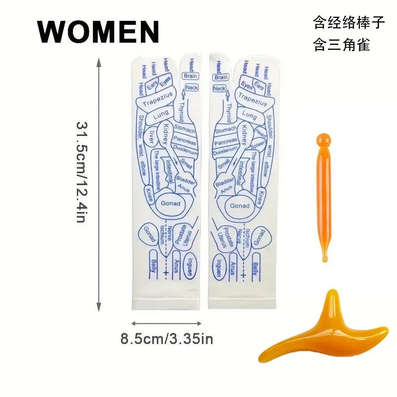Massage Relieve Tired Feet Socks Acupressure Foot Massager Reflexology Socks Foot Point Tool Physiotherapy Sock Foot Care Tools