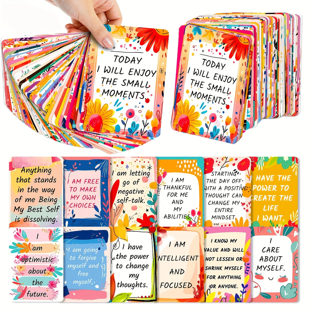 50 Motivational Affirmation Cards - Daily Inspiration & Positive Energy