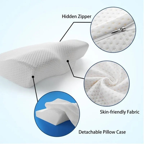 Cervical Orthopedic Neck Pillow Memory Foam Bed Orthopedic Pillow Neck Protection Slow Rebound Pillow Butterfly Shaped Pillow