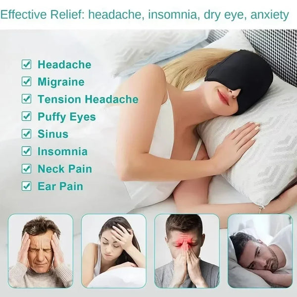 Migraine Relief Hat headache hat Gel Hot Cold Therapy Ice Cap For Relieve Pain Ice Hat Eye Mask