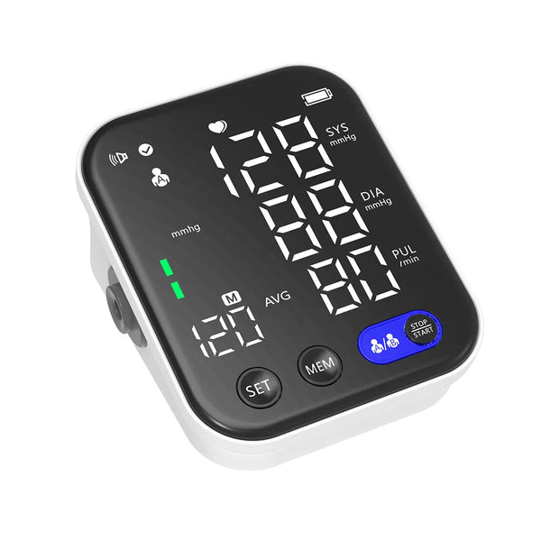 Electronic Tensiometer Portable Upper Arm BP Meter Digital Blood Pressure Monitors Automatic Measurement Cuff Sphygmomanometer