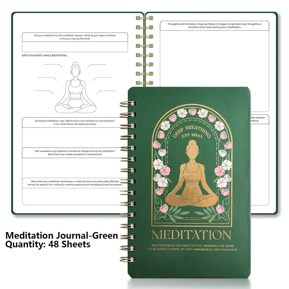 A5 Hardcover Meditation Journal - Spiritual Self-Discovery & Daily Reflection