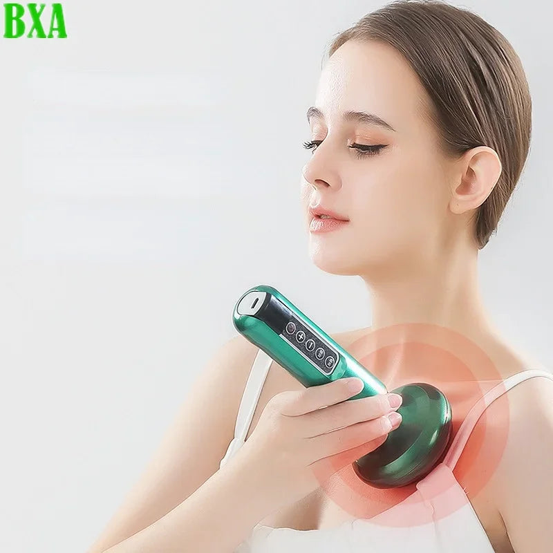 1PC New Electric Cupping Massager Vacuum Suction Cup GuaSha Anti Cellulite Beauty Health Scraping Infrared Heat Slimming Massage