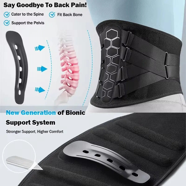 Sports Belts Lower Back Brace Lumbar Support Belts Ergonomic Design Suitable for Herniated Discs Sciatica for Men&Women