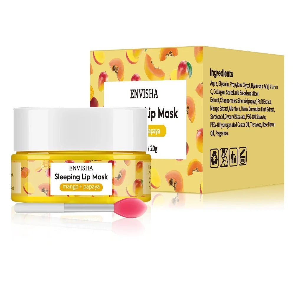 ENVISHA Lip Mask Sleeping Maintenance Moisturizing Fade Lines Nourishing Balm Skin Care Beauty Health Exfoliating Anti Drying