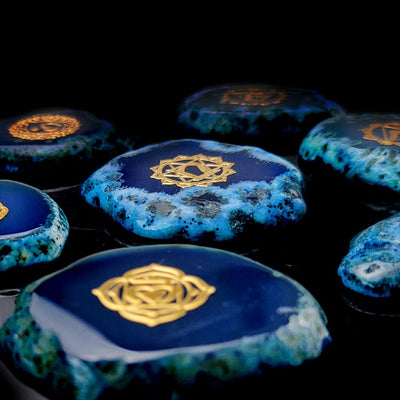 7 Chakra Set Reiki Natural Crystal Healing Energy Balance Colorful Irregular Stones Yoga Symbol Ornament DIY Home Decor