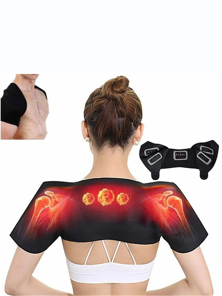 Tourmaline Self-heating Heat Therapy Pad Shoulder Protector Support Brace Pain Relief Health Care Magnet Heated Belt