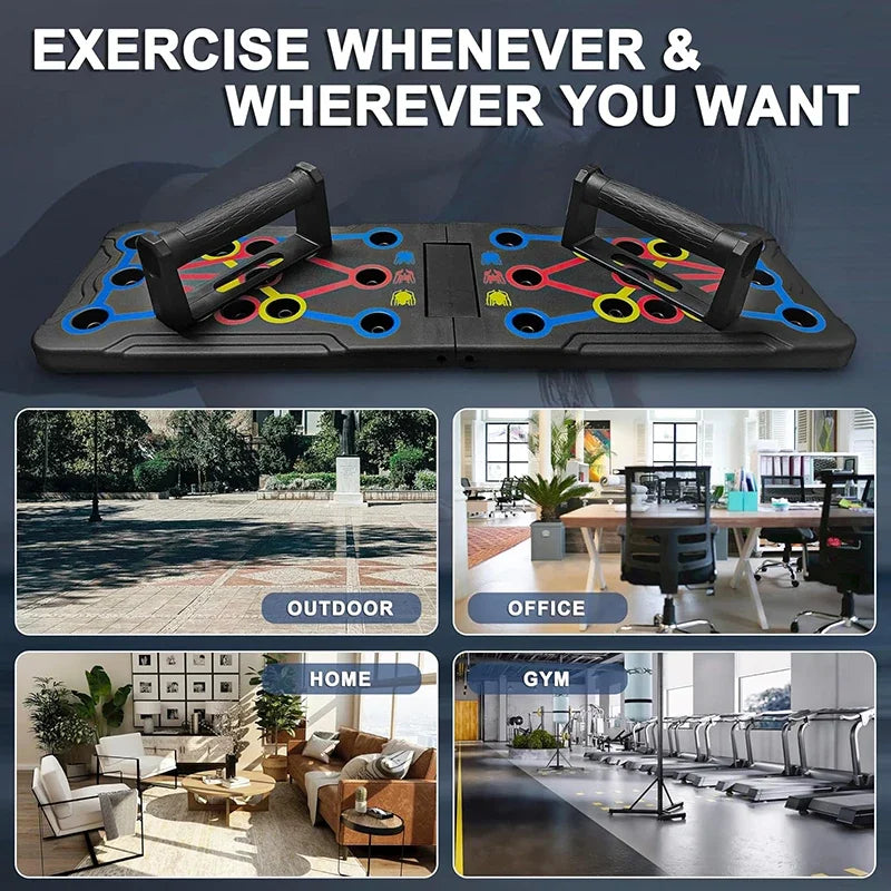 Push Up Board Portable MultiFunction Foldable Workout Equipments Push Up Bar for Home Gym Equipment Bodybuilding Fitness Sports