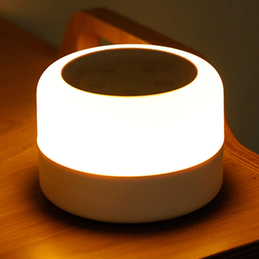 Soothing Sounds Sleep Machine with Night Light Sleeping Relaxation for Baby Portable Touch USB Rechargeable for Home Travel