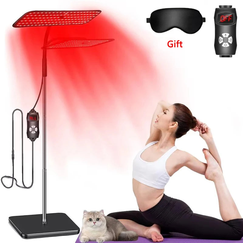 LED Red Light Therapy Panel Lamp for Facial Anti Aging Skin Care Beauty 216 LEDs Light Body Pain Relief Physical Therapy Tools