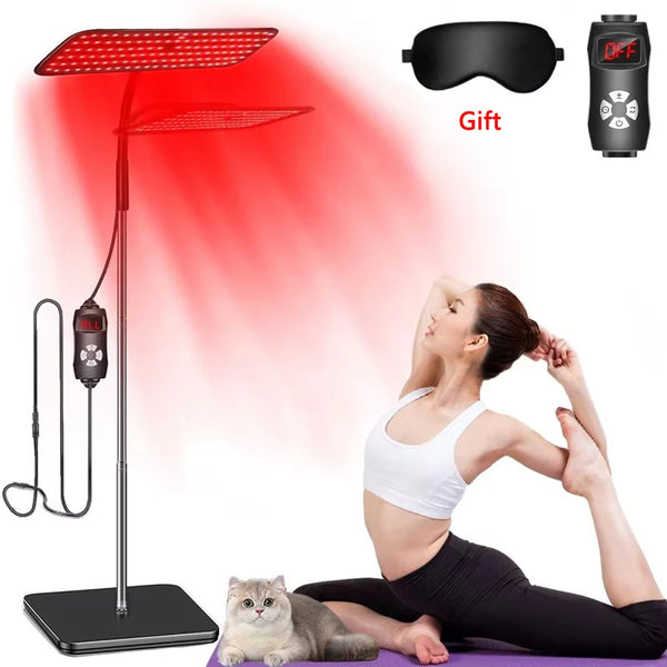 LED Red Light Therapy Panel Lamp for Facial Anti Aging Skin Care Beauty 216 LEDs Light Body Pain Relief Physical Therapy Tools