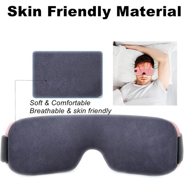 Eye Massager with Heat,Migraines Relief,  Vibration and Bluetooth Music, Smart Massage Eye Mask for Eye Strain, Improve Sleep